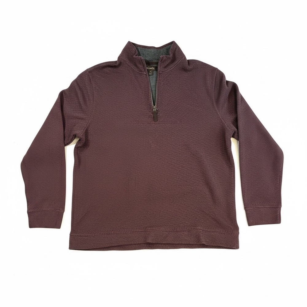 Women’s Tasso Elba Maroon 1/4 Zip Sweater Size XL